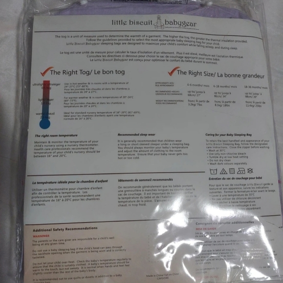 baby sleeping bag 1.0 tog 6-18 months - Picture 2 of 6